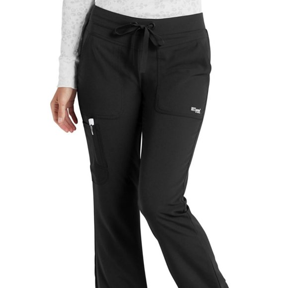 black straight leg cargo pants